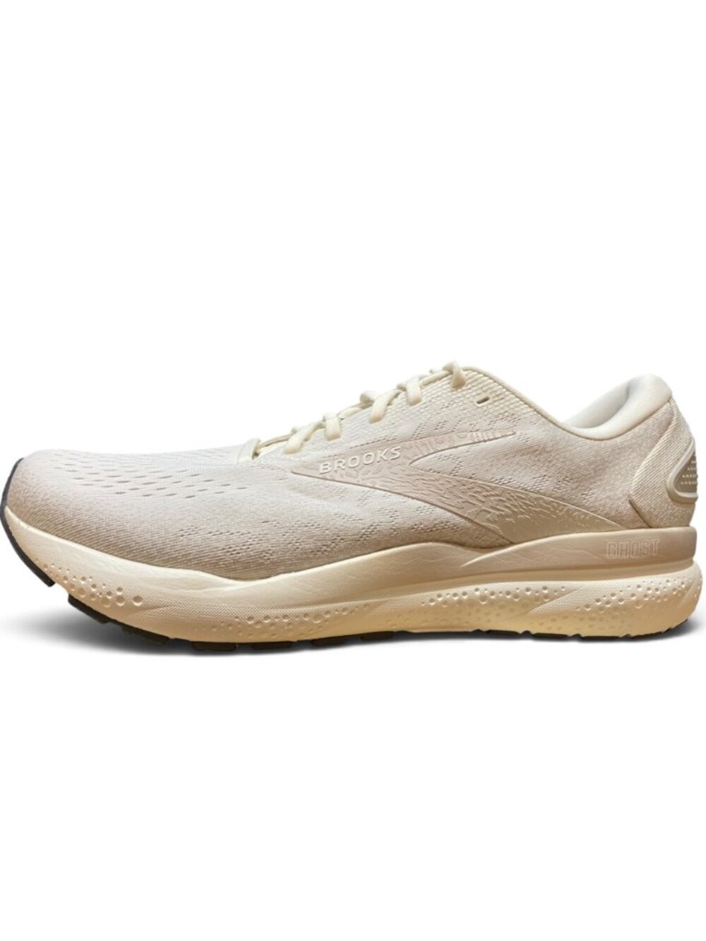 Brooks Ghost 16 Mens Running Shoes Size 13 Medium Width Coconut/White (NEW)